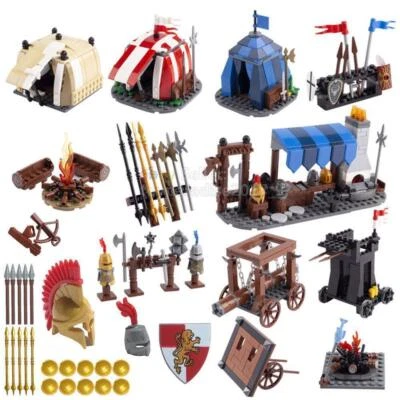 MOC Medieval Knight Castle Weapon Catapult Rack Blacksmith Shop Tent Bulk Set US - Image 1 of 3