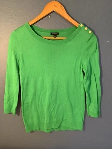 Talbots Sweater Womens Green Size SP  3/4 Sleev E Cotton Rayon - Picture 1 of 3