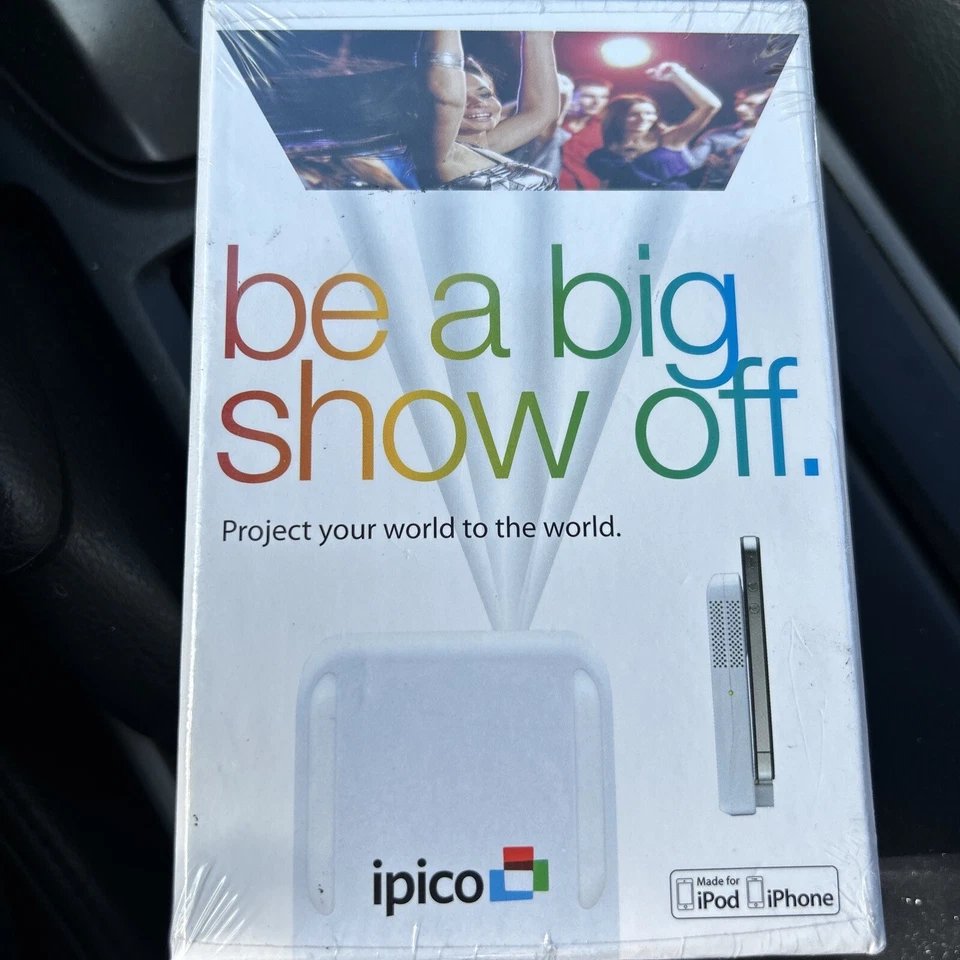IPICO Hand-Held LED Projector for iPod & iPhone Model PJ205 BRAND NEW Sealed - Image 1 of 4