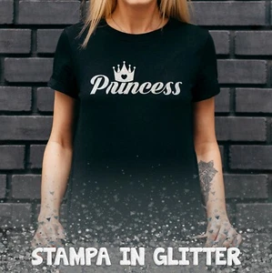 T-Shirt Mode Frau Princess Corona regina Diva Mode Geschenk Idea Top! - Bild 1 von 7