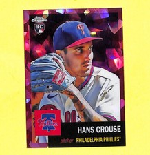 2022 Topps Chrome Platinum Hans Crouse 64/100 Red Atomic Refractor Rookie Card