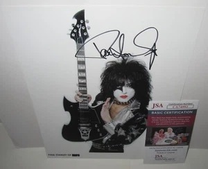 PAUL STANLEY SIGNED KISS PHOTO 8X10 WASHBURN PROMO SOLO AUTOGRAPH JSA COA - Picture 1 of 5