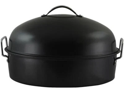 Gibson Home 90008.01 Kenmar High Dome Oval Roaster, Black