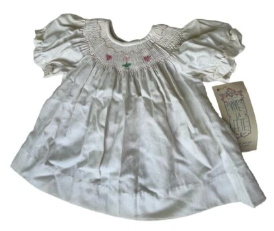 De Colección Vive La Fete Bebé Niña Ropa 6 meses Vestido Calado a Mano Nuevo con Etiquetas Foto 1 de 4