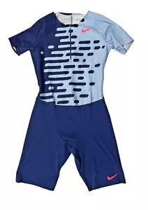 Nike Pro Elite 2023 Team Speedsuit Blue Pink Mens Size MEDIUM DR4849-455 - Picture 1 of 5