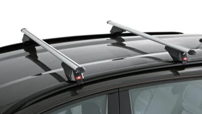 Barras portaequipajes de techo Smart XL plateadas para Fiat 500 X para rieles empotrados 503M Foto 1 de 4