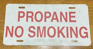 ÄLTERES INDUSTRIESCHILD METALL PROPAN NICHTRAUCHER - Bild 1 von 2