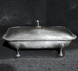 Vintage Silber Teller Silent Butler Krümelfänger ohne Griff - Bild 1 von 9