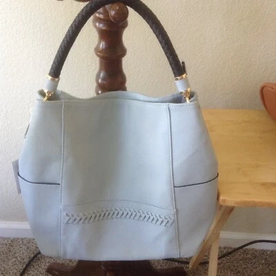 Bolso de Mano Alyssa Azul Claro Negro Asa Foto 1 de 4