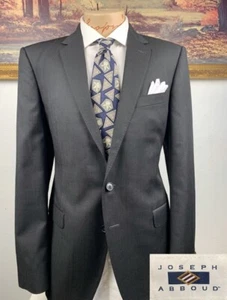 Joseph Abboud Herren Schwarz Haifischleder Blazer 42 L Slim Fit Tollegno 1900 Wolle - Bild 1 von 14