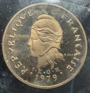 VERY RARE 1979 100 FRANCS PIEDFORT NEW CALEDONIA 150 MINTAGE KM P-10! - Picture 1 of 5