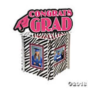 Centro de mesa foto cebra graduación graduación graduación Congrats 13x18 - Imagen 1 de 2