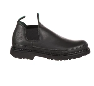 Georgia Boots Giant Romeo Slip On Work Mens Black Work Safety Shoes Size 7.5 - Picture 1 of 1