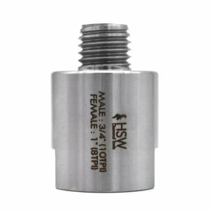 Thread Adapter 1" 8TPI Female to 3/4" 10 TPI Male Thread Adapter - Picture 1 of 6