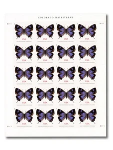 Foglio di 20 Colorado Hairstreak come nuovo - Scoot serie farfalle non lavorabili #5568 - Foto 1 di 2