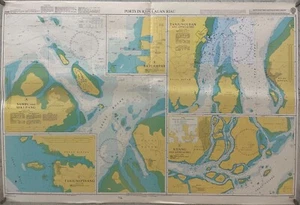 Almirantazgo 3937 Puertos en Kepulauan Riau Indonesia Mapa Gráficos Muro Marítimo Marina - Imagen 1 de 11