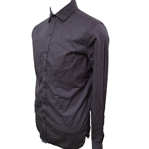 Tahari Men's Size M Geometric Stretch Cotton Long Sleeve Casual Shirt - Picture 1 of 12