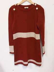 Orla Kiely Burnt Orange & Cream Dress - UK 12 - Picture 1 of 10