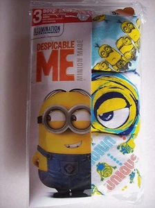 Despicable Me 2 Underwear Underpants Boys 3 Brief Pack Select Size 4 6 8 NIP - Picture 1 of 2