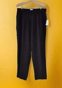 Sallie crema talla 46 elegante pantalón resbaladizo KIVA negro NUEVO - Imagen 1 de 2