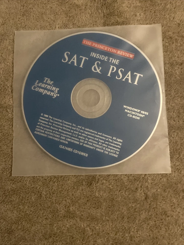 Princeton Review Inside the SAT PSAT & ACT CD-ROM Windows 98/95 Macintosh - Image 1 of 1
