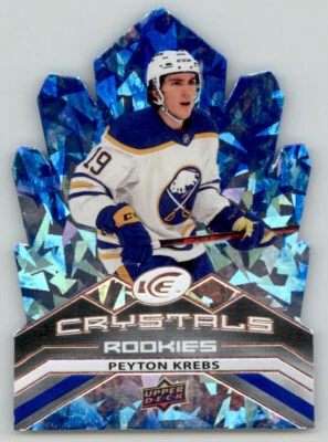 2021/22 Upper Deck Ice Crystals Peyton Krebs RC Rookie SABRES DIE CUT - Image 1 of 2