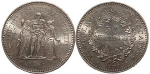 IBERMONEDA| Moneda Francia 1977, 50 Francos Plata - Imagen 1 de 1