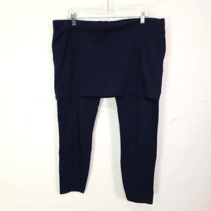 CAbi M'Leggings Skirted Cropped Leggings Navy Blue Cotton Blend Womens Sz XL - Picture 1 of 4