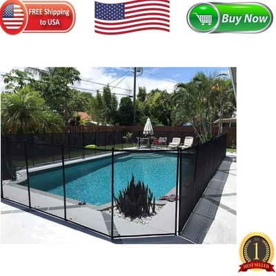 Cerca de seguridad para piscina subterránea 4’ x 24’ pies - instalación hágalo usted mismo con herrajes Foto 1 de 2