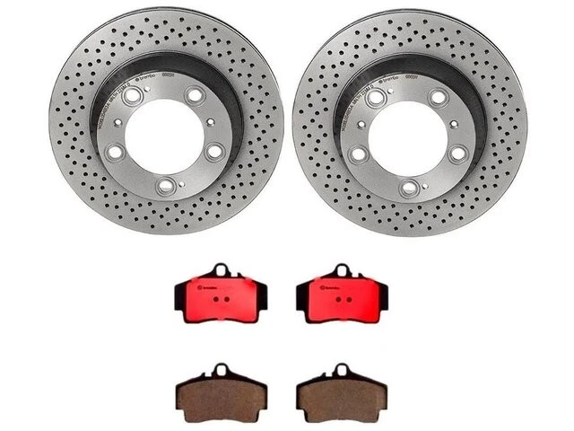 Kit de pastillas de freno trasero y rotor Brembo 54VQXB94 para Porsche 911 2007 2005 2006 Foto 1 de 1