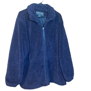 Vintage Pacific Trail Sherpa Fleece Jacket Men’s XL Purple Full Zip Outdoor Warm - Picture 1 of 6