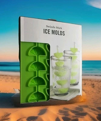 Moldes para cubitos de hielo mojito en forma de cítricos en barra Swizzle sin BPA Martha Stewart nuevos Foto 1 de 4