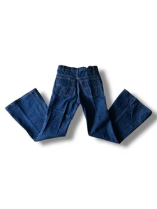Vintage 80s Levi’s 684 0217 Orange Tab Bell Bottom Flare Dark Jeans Size 30x32 - Picture 1 of 20