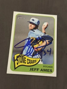2014 Topps Heritage Minor League Edition #98 JEFF AMES - Auto HAND SIGNED - Picture 1 of 2