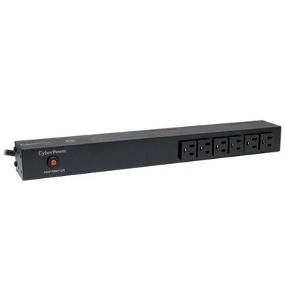 CyberPower PDU15B6F12R Basic PDU, 100-125V, 15A (Derated to 12A), 18 Outlets, 1U - Image 1 of 4