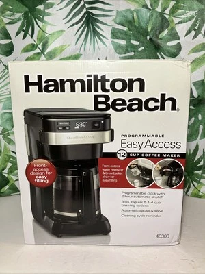 NEW Hamilton Beach Programmable Easy Access 46300 Coffee Maker 12 Cup - Image 1 of 4