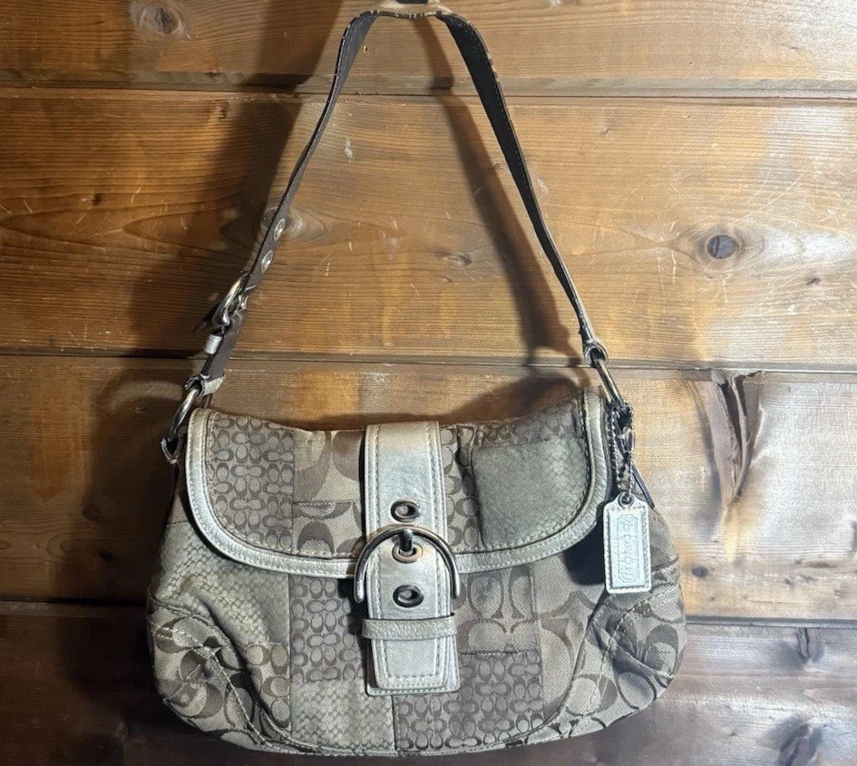 Coach Patchwork Snap Leather Exterior Bags & Handbags for Women