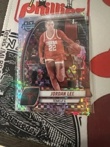 2024-25 Bowman University cromo Jordan Lee 1st Bowman refractor factor X - Imagen 1 de 2