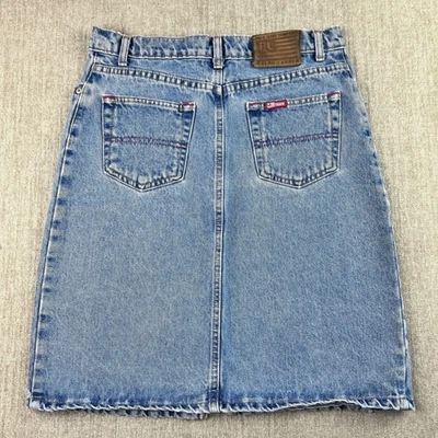 Falda Polo Jeans Vintage Años 90 Ralph Lauren Company Denim Hasta la Rodilla Azul Talla 6 Foto 1 de 4