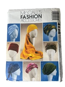 McCall's Pattern 4116 Misses' Turbans, Headwraps and Hats Seven Great Styles UC - Picture 1 of 2