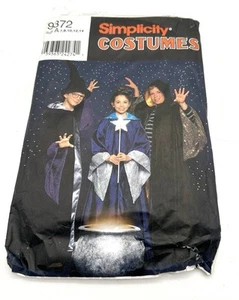 Simplicity Pattern 9372 Costume Wizard Robe with Hood Or Pointed Hat Child 7-14 - Picture 1 of 4