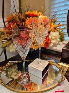 Waterford White Vine glasses Lismore Set of 2 - Picture 1 of 5