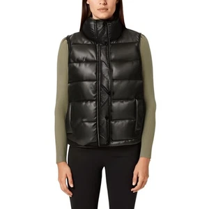 DKNY Womens Faux Leather Quilted Sleeveless Outerwear Vest BHFO 7642 - Picture 1 of 1