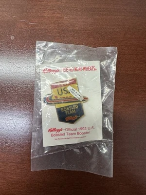 1992 Albertville Olympics USA Bobsled Team Kellogg's Sponsor Pin Brand New - Image 1 of 4