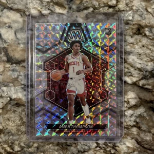 AMEN THOMPSON 2023-24 Panini Mosaic Silver Prizm Rookie #230 RC Houston Rockets - Picture 1 of 2