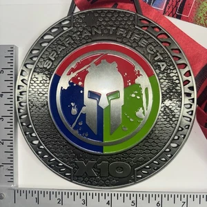 2025 Spartan Race X11 Trifecta Medal 7.5 X 7.5 Inches 3 Lb Championship Athlete - Picture 1 of 3