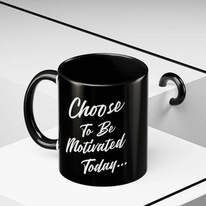 Motivational Coffee Mug Perfect Gift for Mom and Dad Choose to be Motivated - Picture 1 of 29