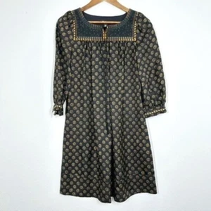 Abito DKNY 100% seta boho chic tunica scollo a V manica lunga taglia 2 nuovo con etichette cocktail hour - Foto 1 di 16