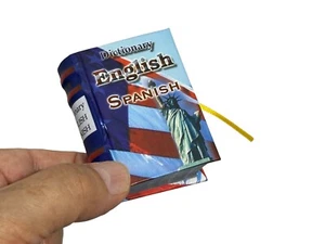 New Dictionary English Spanish 10.000+ words Miniature Hardcover Book 432 pgs - Picture 1 of 3