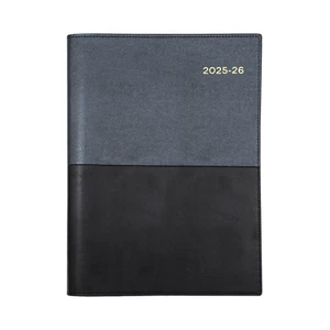 2025-26 Collins Vanessa Financial Year A4 Week to View WTV Black Diary FY345.V99 - Foto 1 di 4